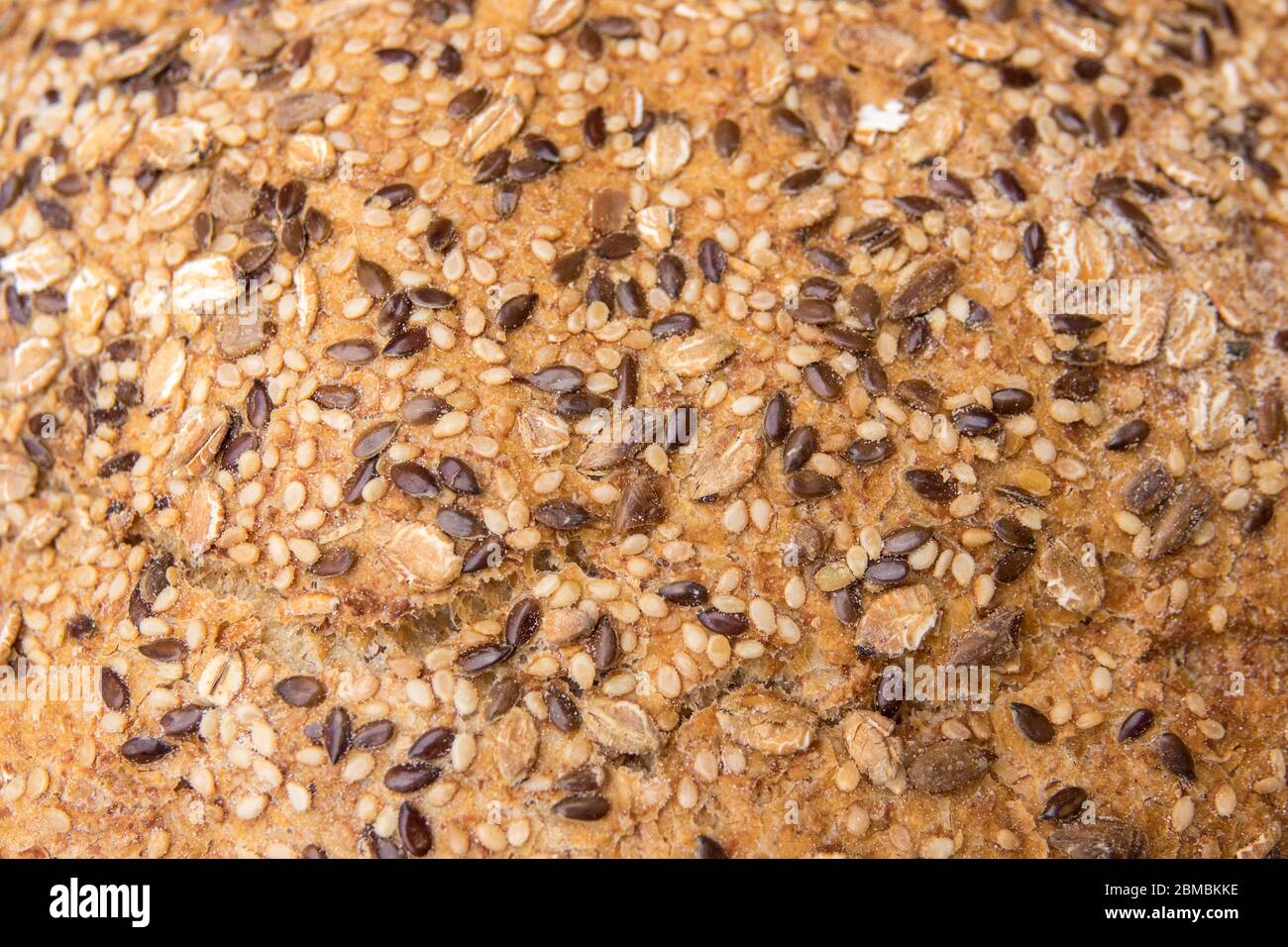 whole wheat bread, isolated texture detail of wholegrain seed