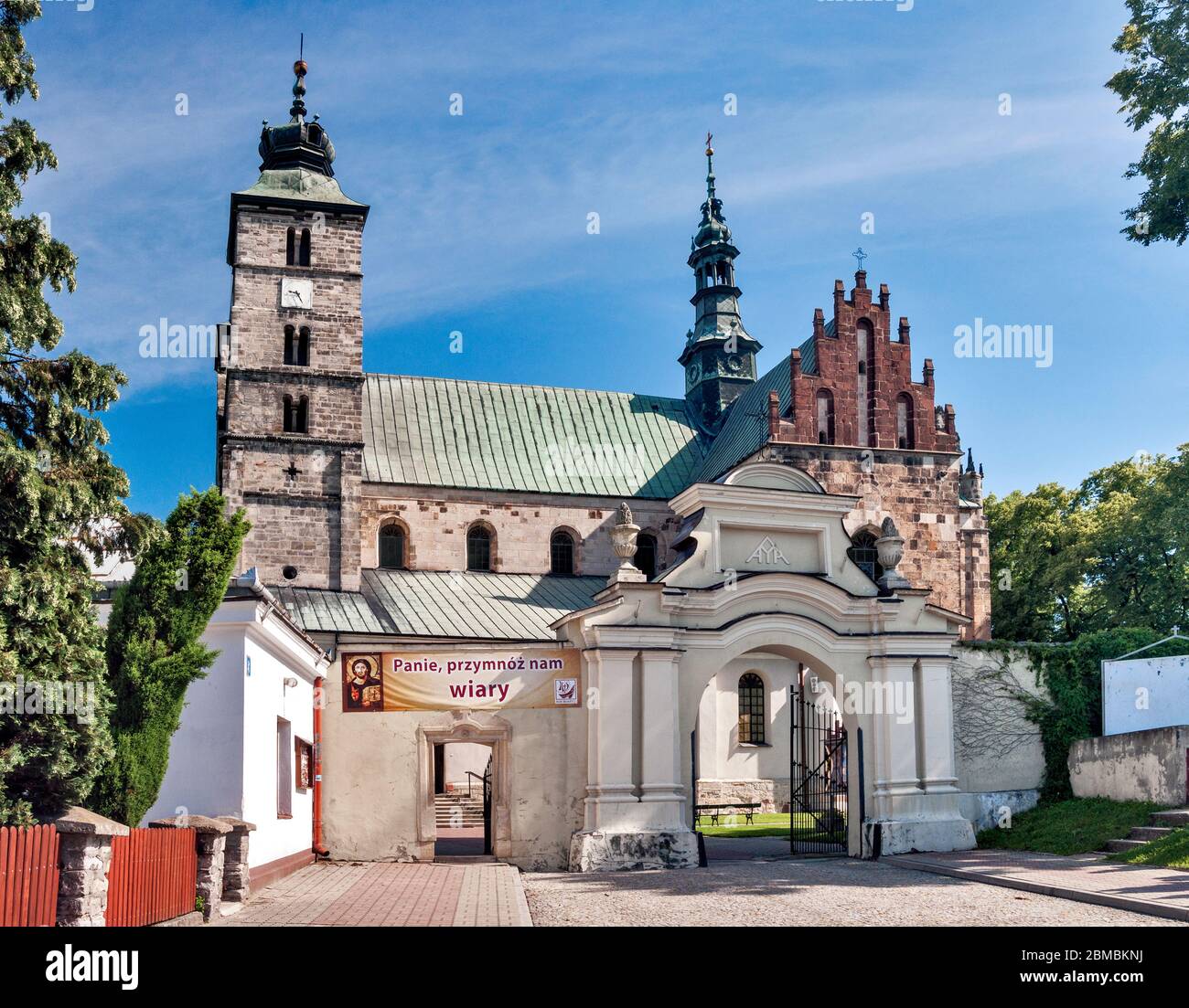 Collegiate Church of Saint Martin, 12th century, Romanesque style, in Opatow, Malopolska aka Lesser Poland region, Poland Stock Photo