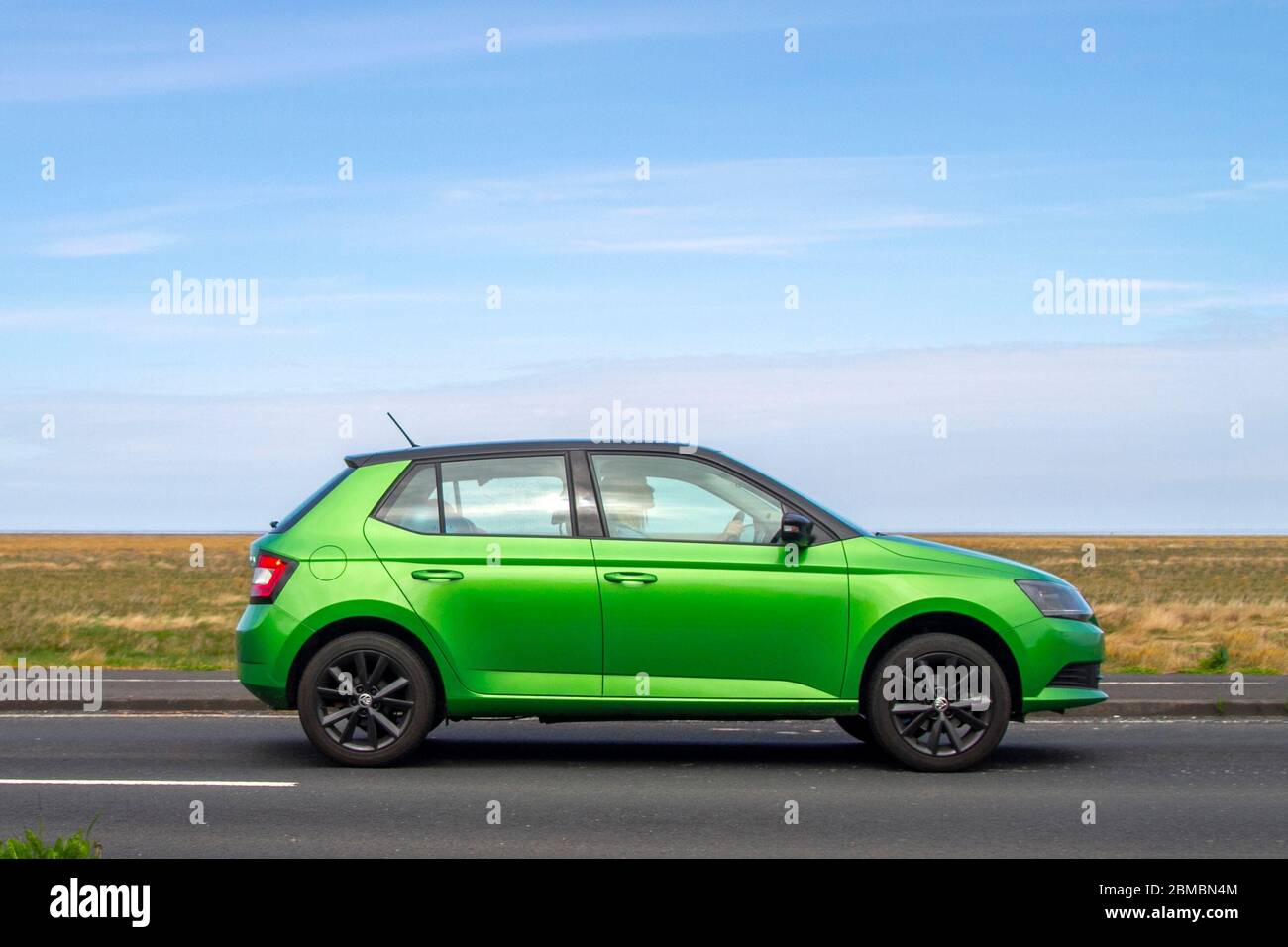 2018 Green koda Fabia Colour Edition TSI Vehicular Traffic Moving 2018-green-koda-fabia-colour-edition-tsi-vehicular-traffic-moving