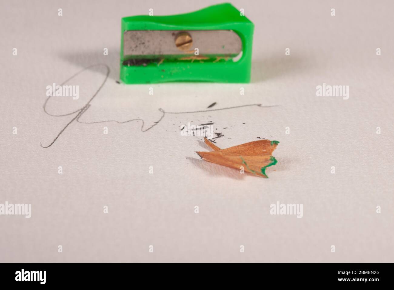 pencil sharpener waste close up Stock Photo Alamy