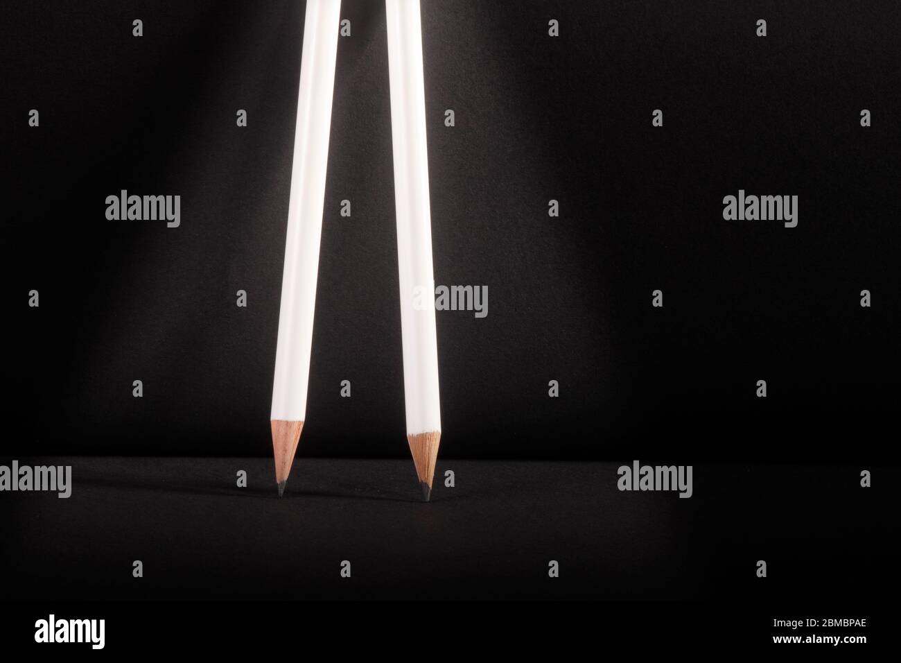 White pencils on blackbackground hi-res stock photography and images ...
