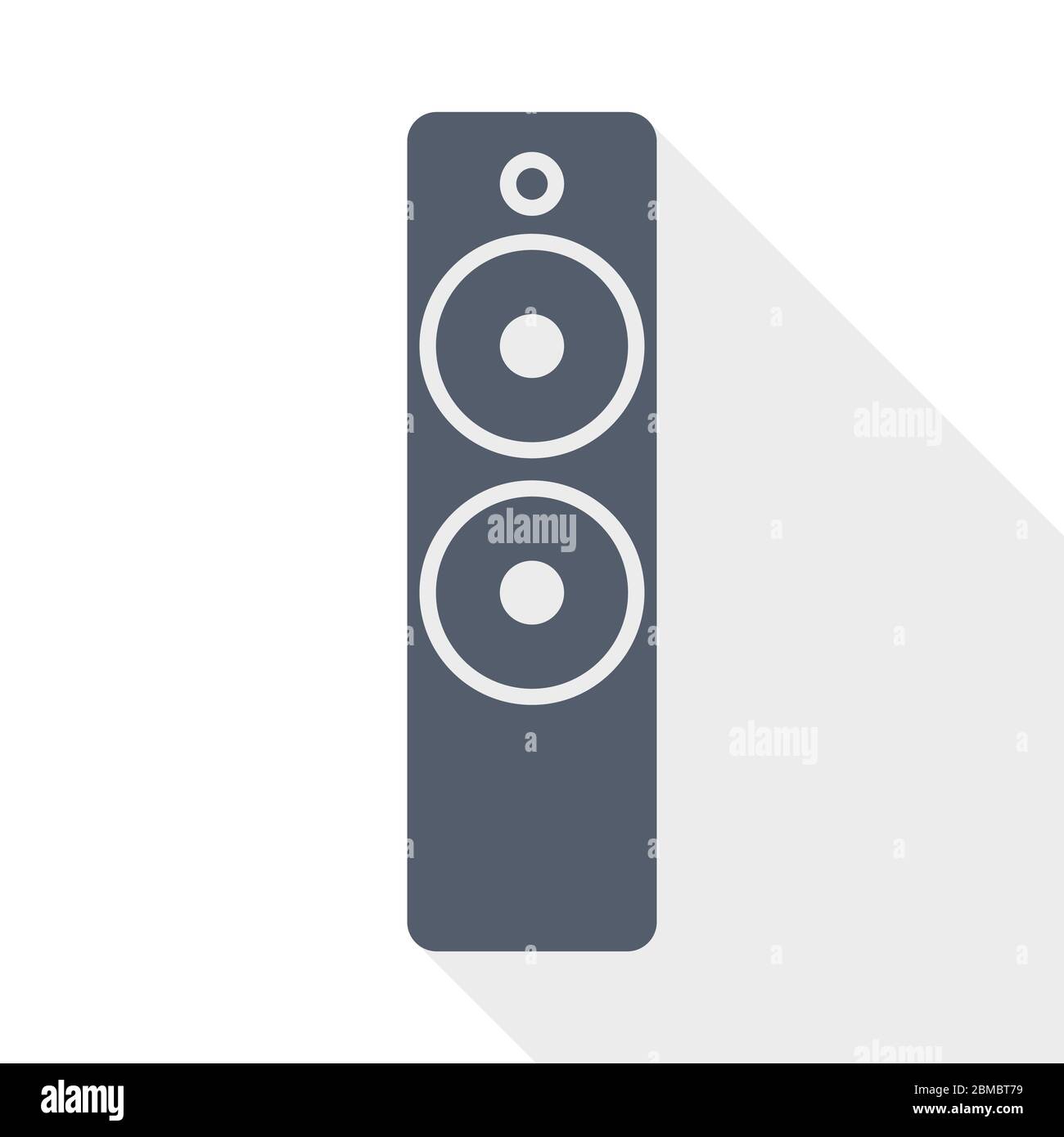 Music speaker, loudspeaker flat design vector icon Stock Vector Image ...