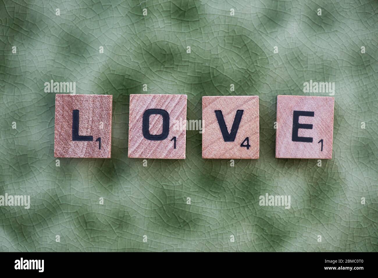 Love in block letters Stock Photo