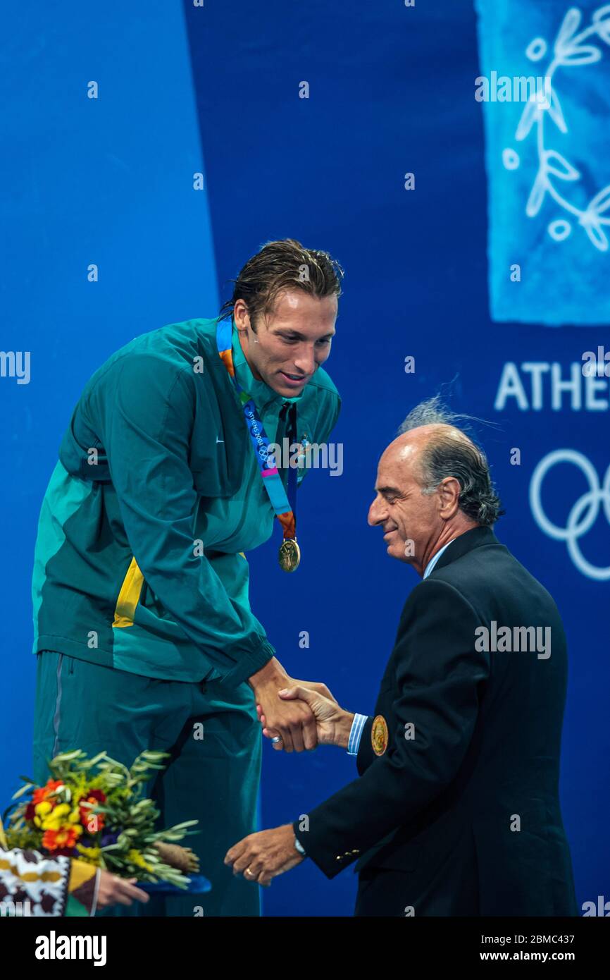 Athens olympics ian thorpe swimming hi-res stock photography and