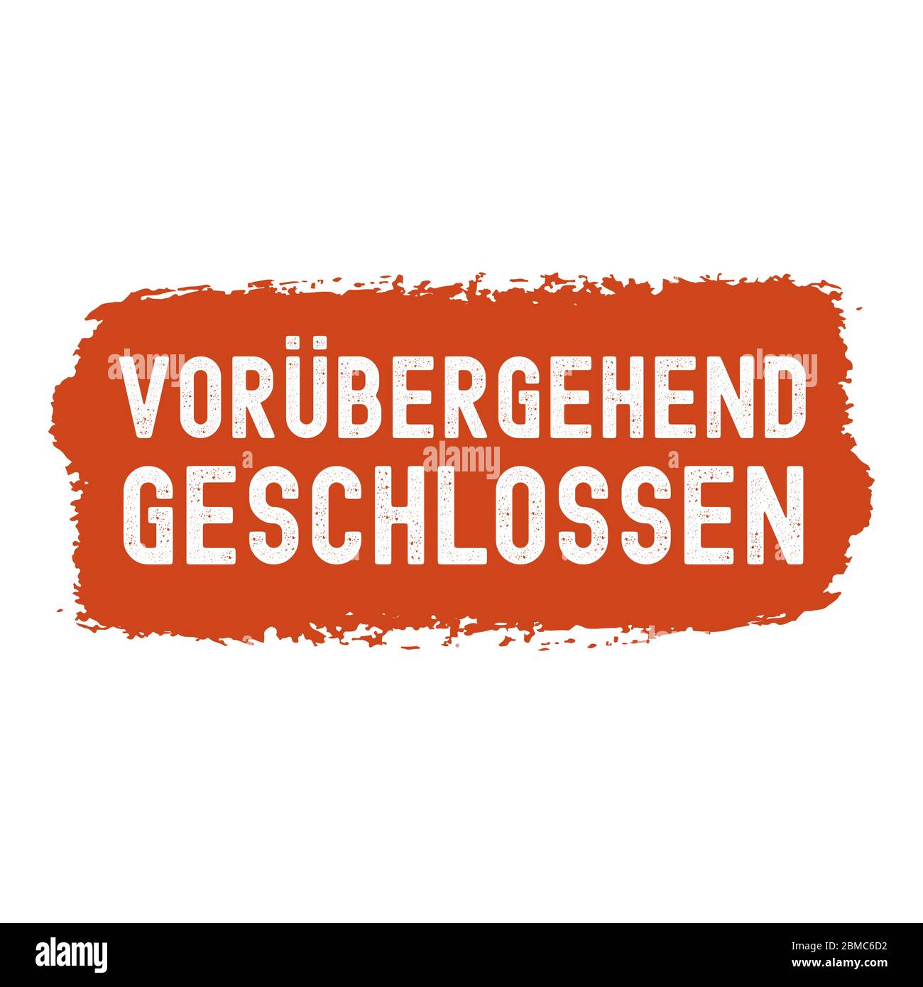 Hand sketched Voruebergehend geschlossen quote in German. Translated Temporarily closed. Lettering  Stock Vector