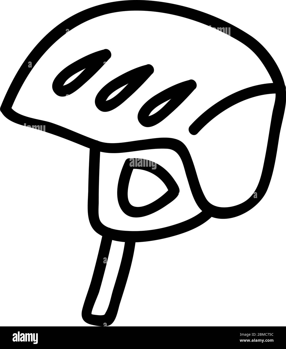 safety helmet open type without visor icon vector outline illustration