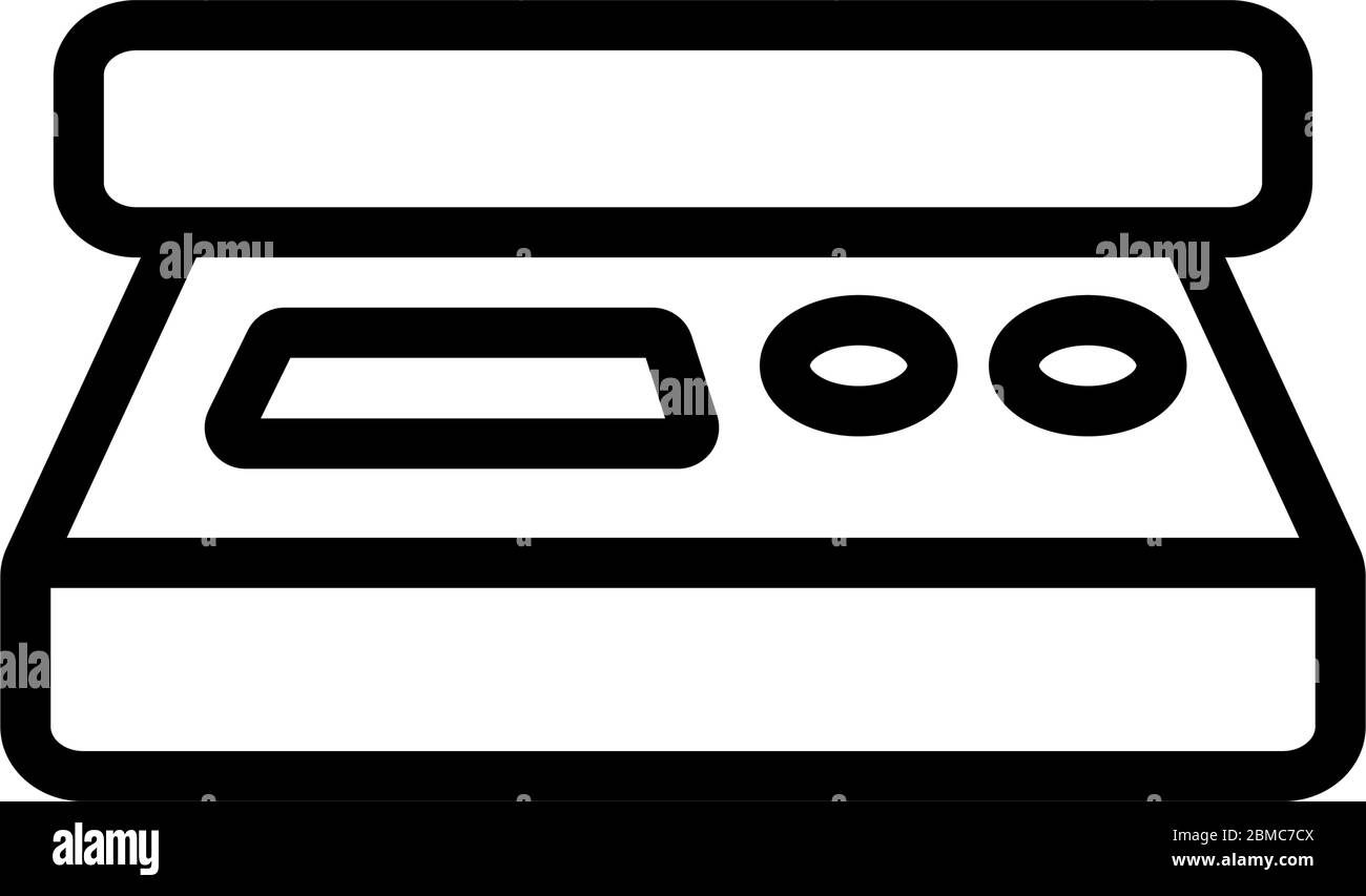 counting electronic scales icon vector outline illustration Stock ...