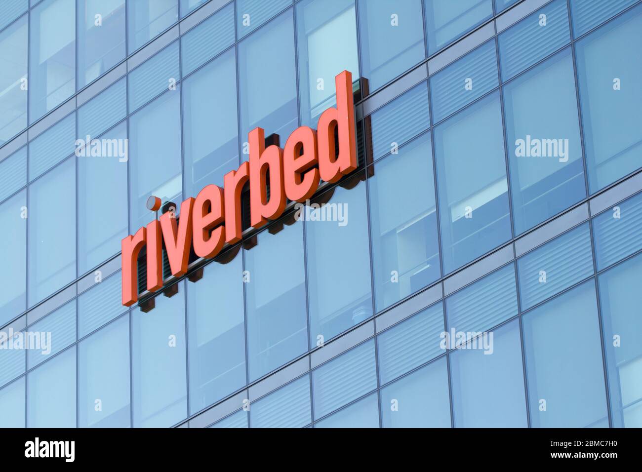 The Riverbed logo seen at American information technology company