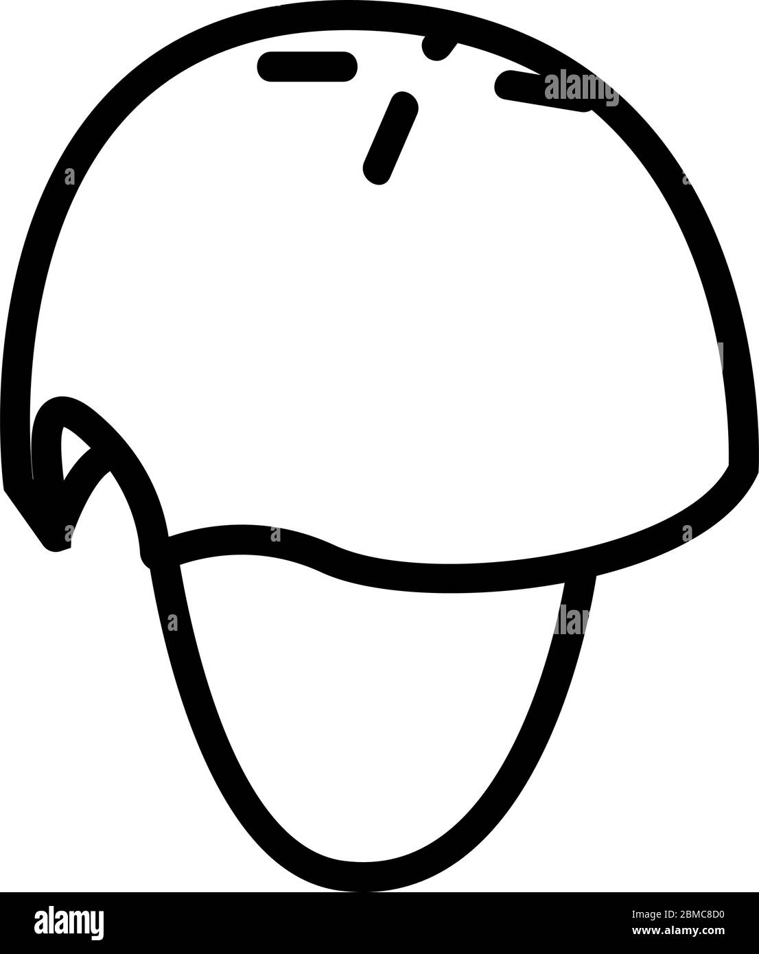 safety helmet with visor side view icon vector outline illustration