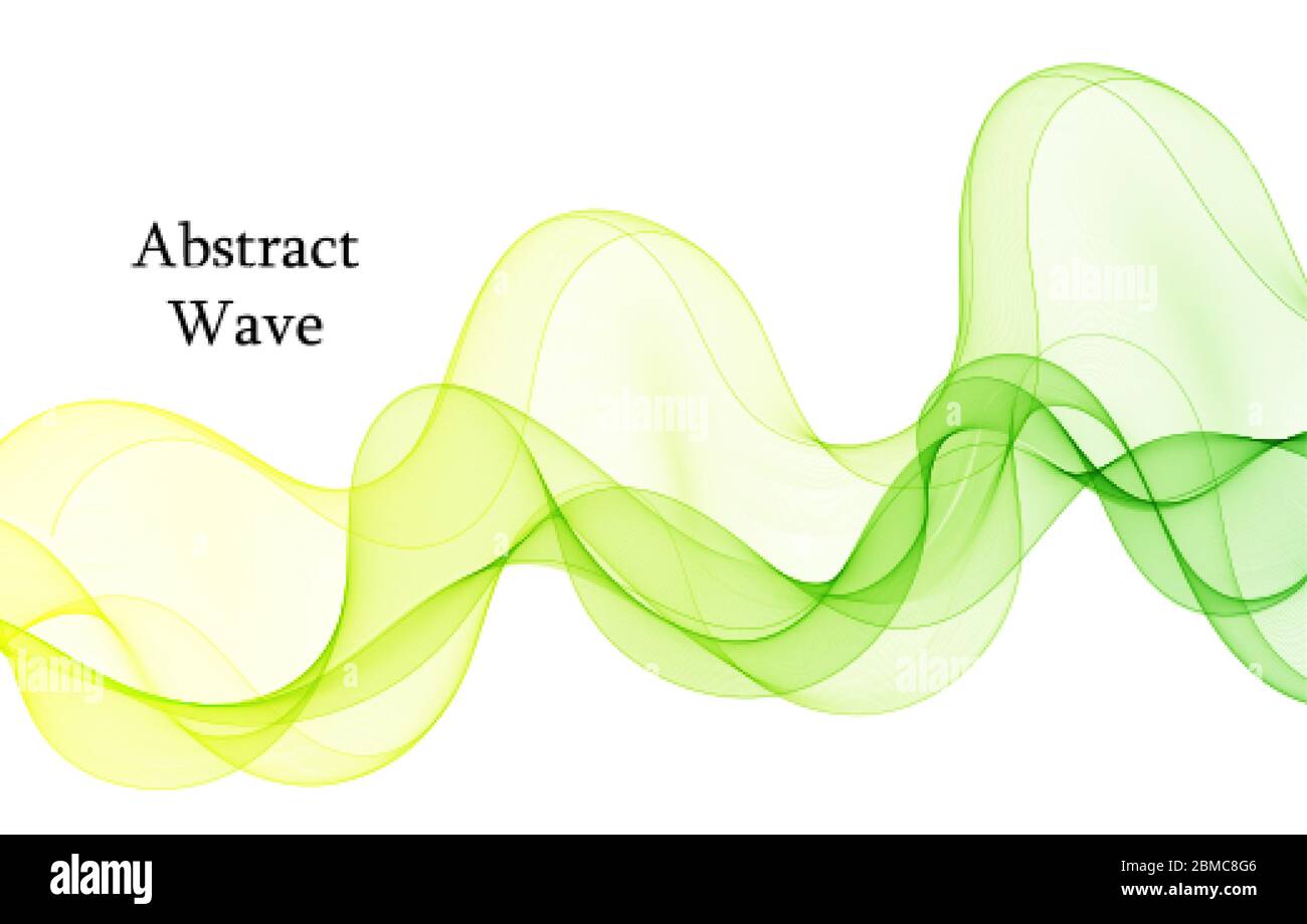 green and yellow colors wave. Abstract vector background for