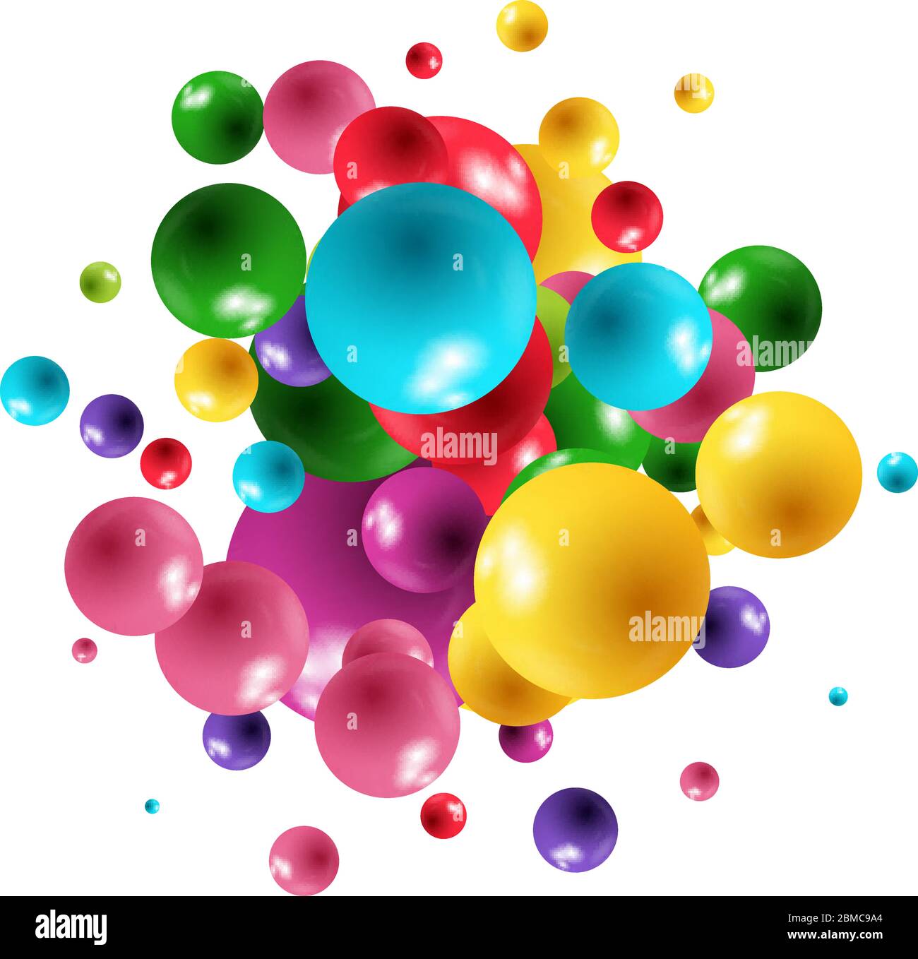 Colored balls background. Vector pattern Stock Vector