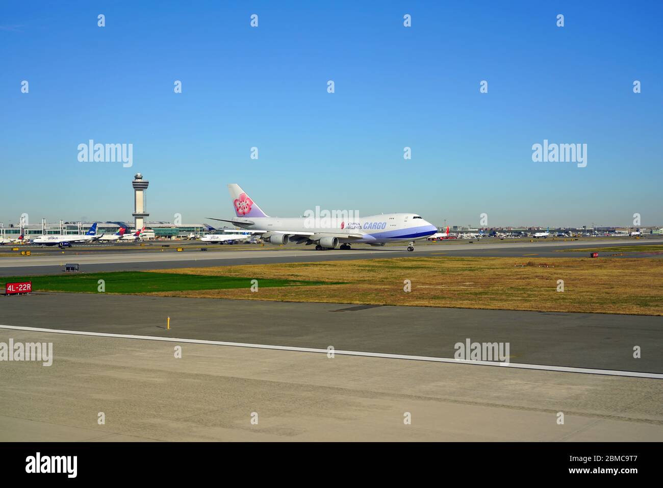 NEW YORK 23 NOV 2019 A Boeing 747 airplane from China Airlines Cargo