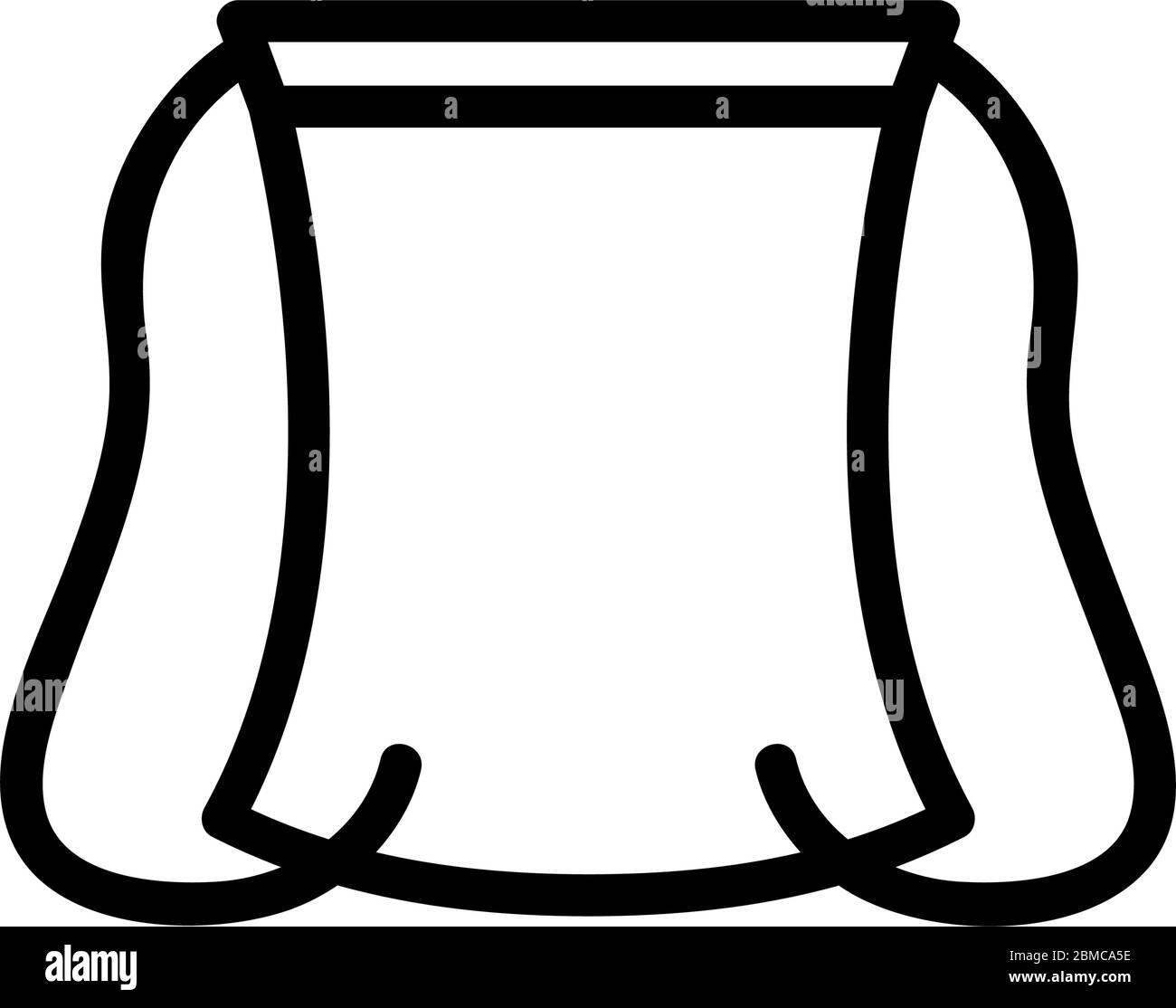 skinny backpack with ropes icon vector outline illustration Stock ...