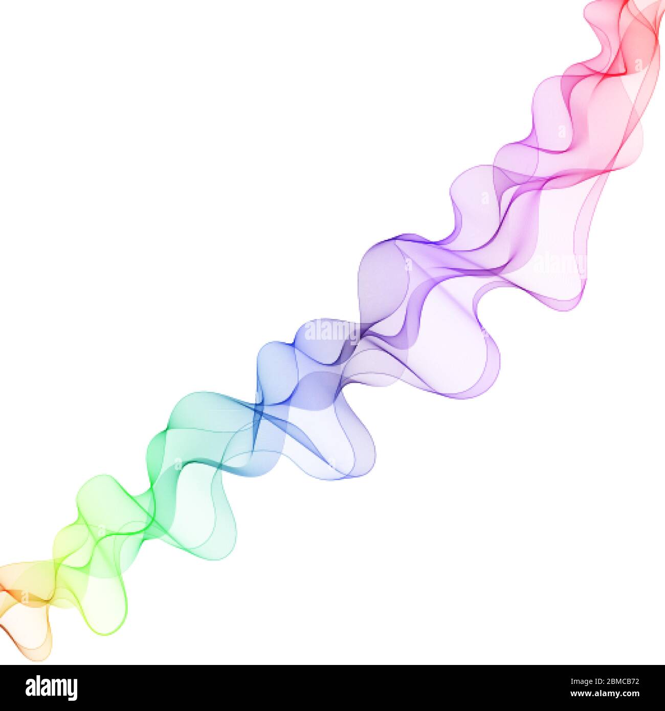 Smooth wave flow. Color wave. Set of abstract design elements. Stock Vector