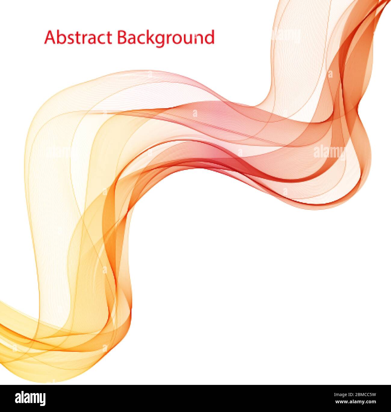 abstract curves. red and orange color lines. vector wave Stock Vector ...