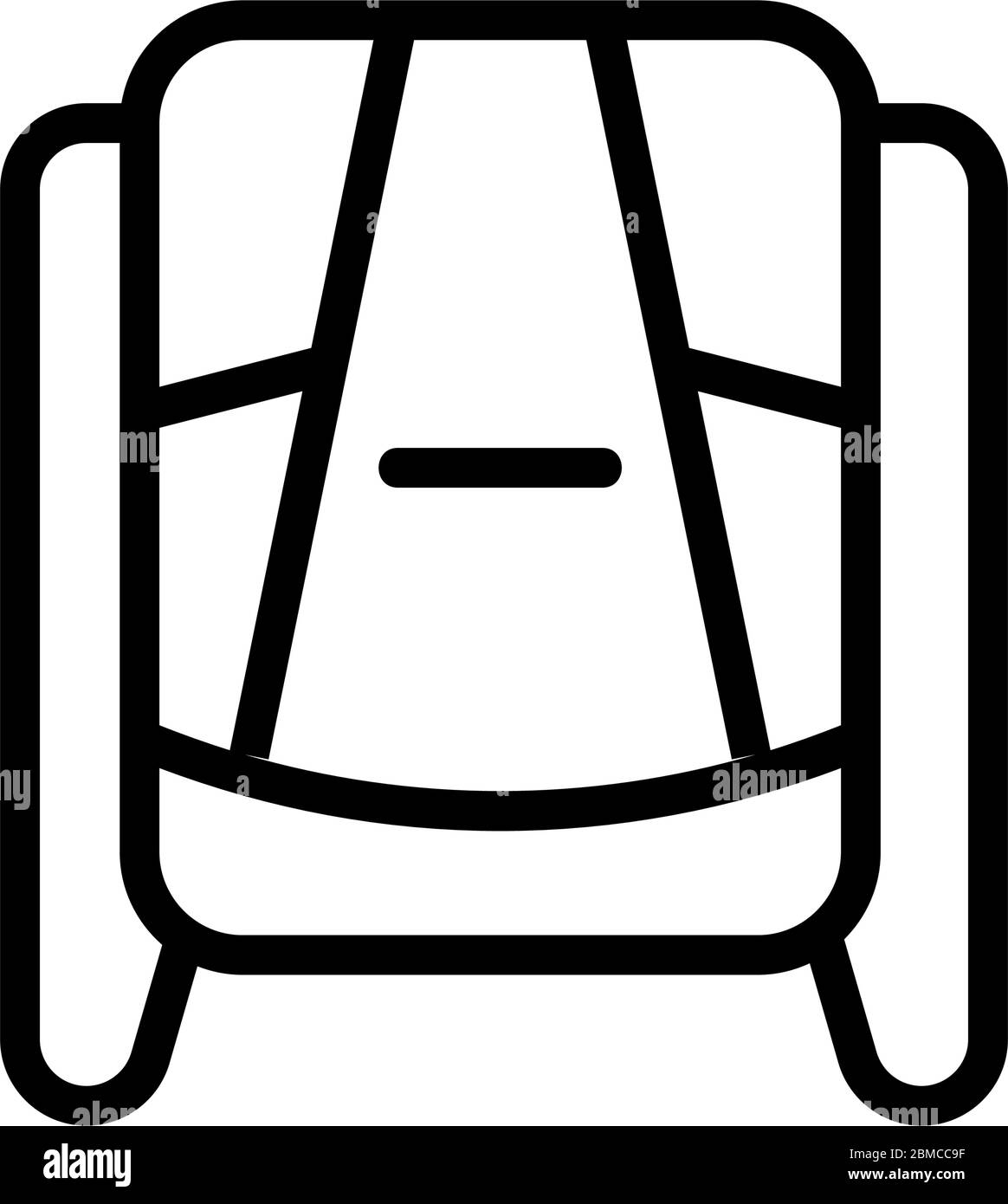 rectangular geometric backpack icon vector outline illustration Stock ...