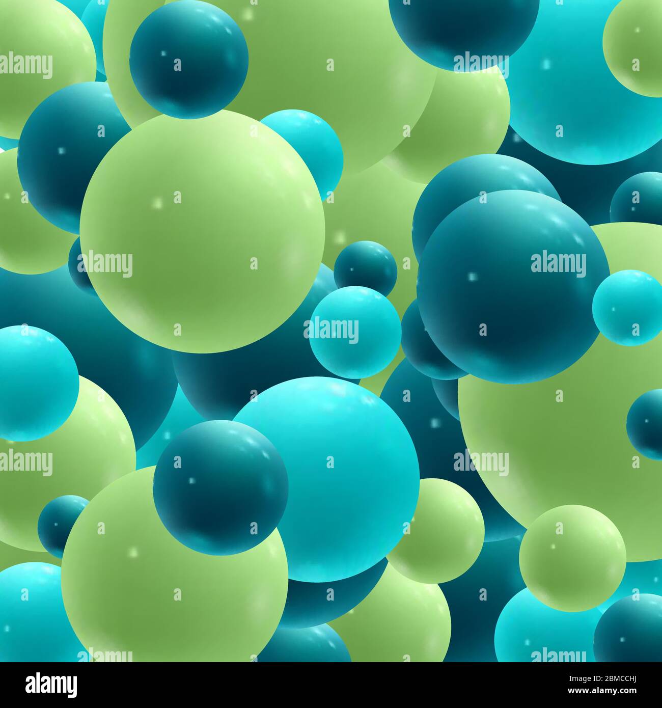 Colored balls background. Vector eps 10. 3d green and blue balls Stock Vector