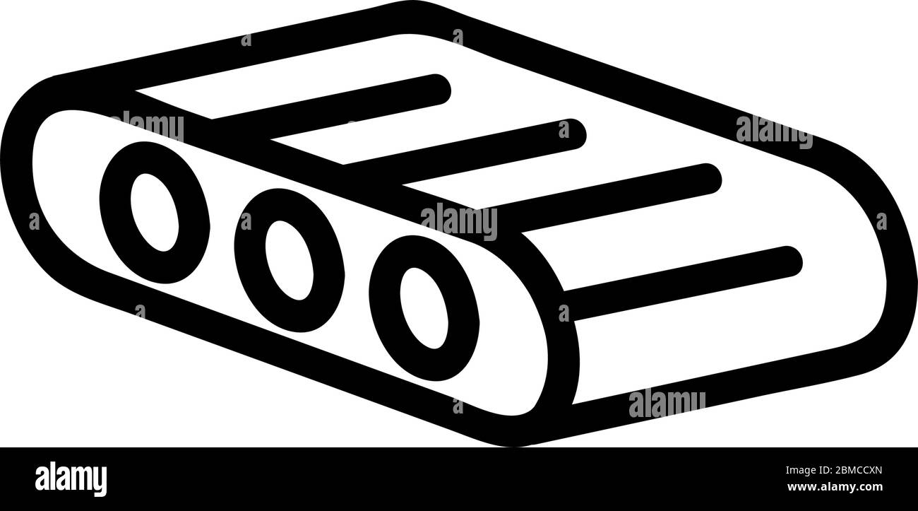 assembly line side view icon vector outline illustration Stock Vector ...