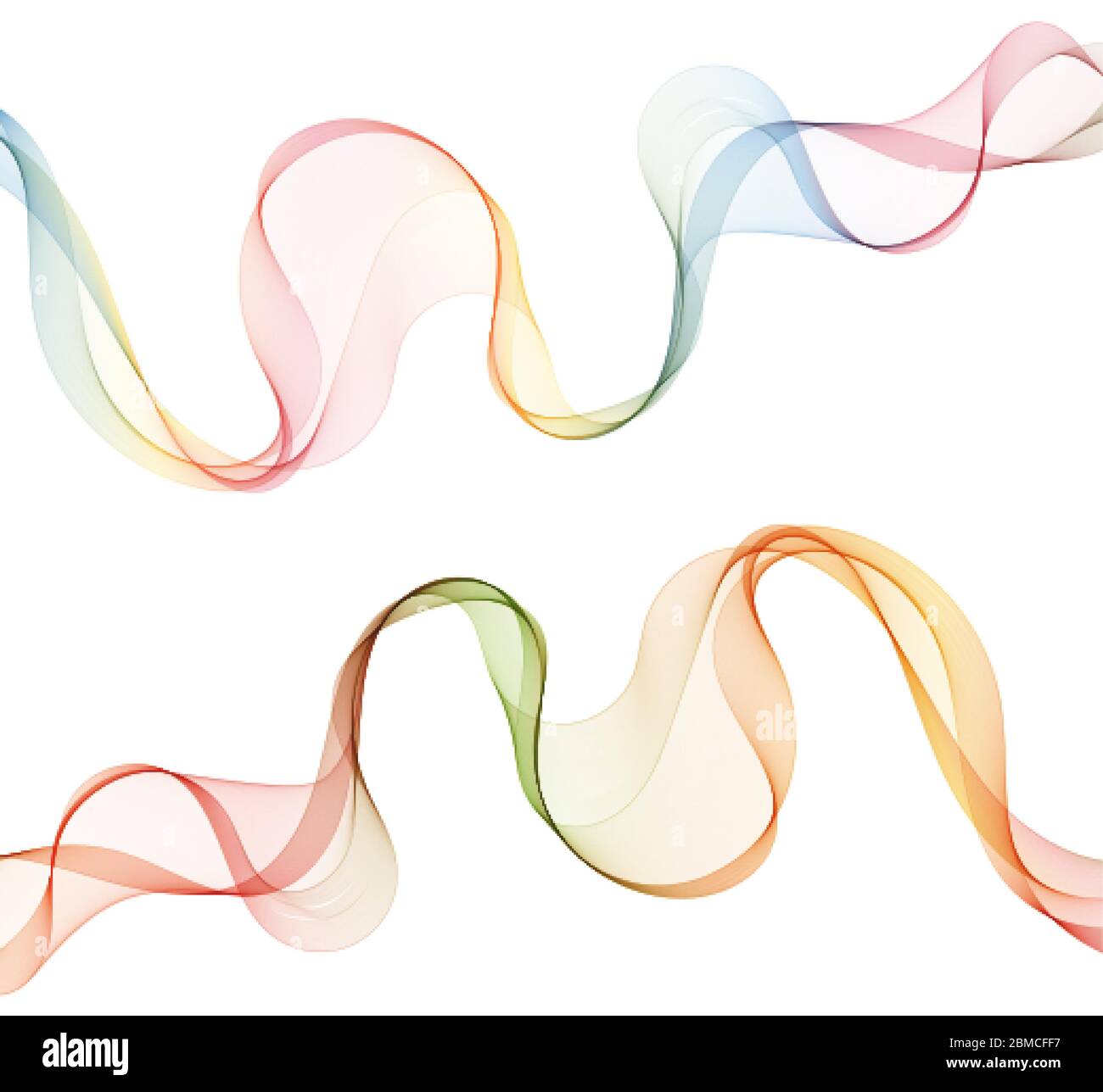 set of color waves. Abstract vector background. Stock Vector