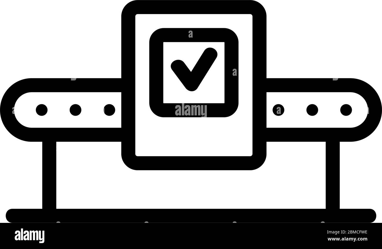 properly working conveyor icon vector outline illustration Stock Vector ...