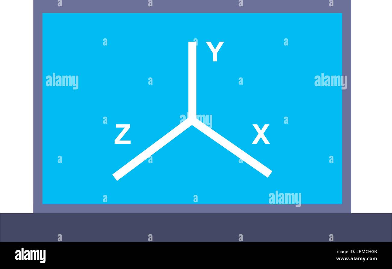 graphic inside laptop flat style icon design, Math finance and ...