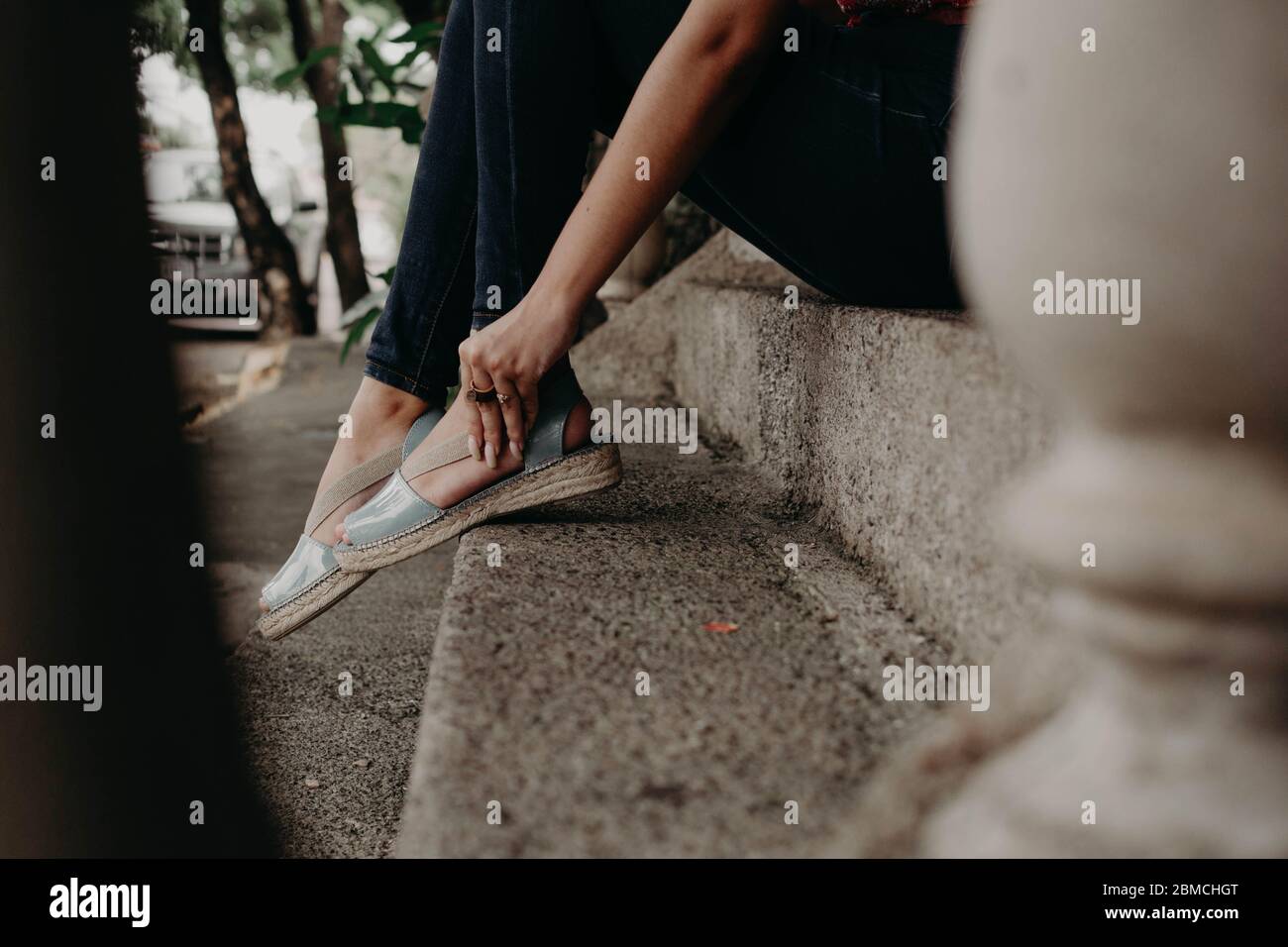 Beautiful feet sandals hires stock photography and images Alamy