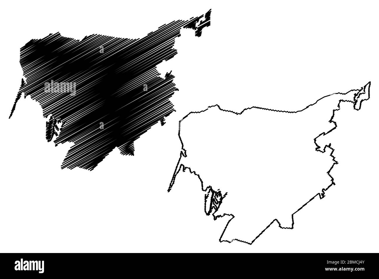 Engels City (Russian Federation, Russia, Saratov Oblast) map vector illustration, scribble sketch City of Pokrovsk or Kosakenstadt map Stock Vector