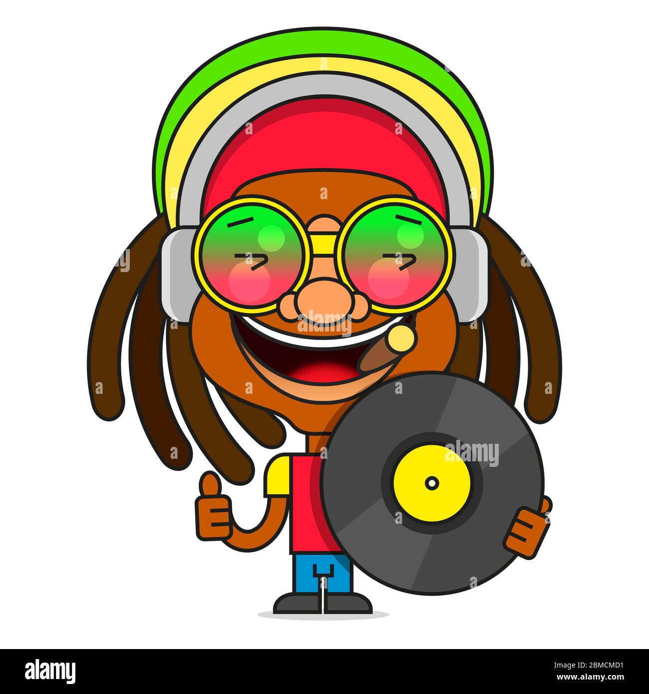 Man With Dreadlocks Hairstyle For Rastafarian And Reggae Theme Vector  Illustration Suitable For Greeting Card, Poster Or T-shirt Printing Stock  Vector Image & Art - Alamy