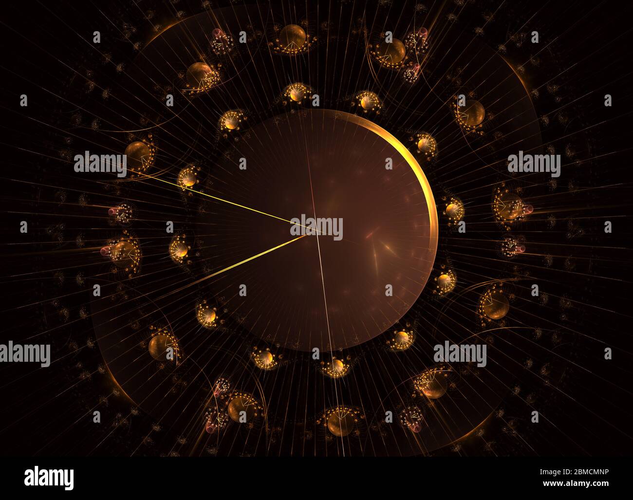 Dark fractal clockwork pattern, digital artwork for creative graphic ...