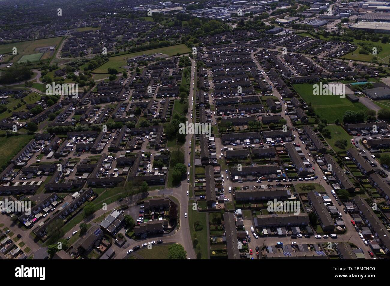 Aerial view of Sutton Park, Hull Stock Photo - Alamy