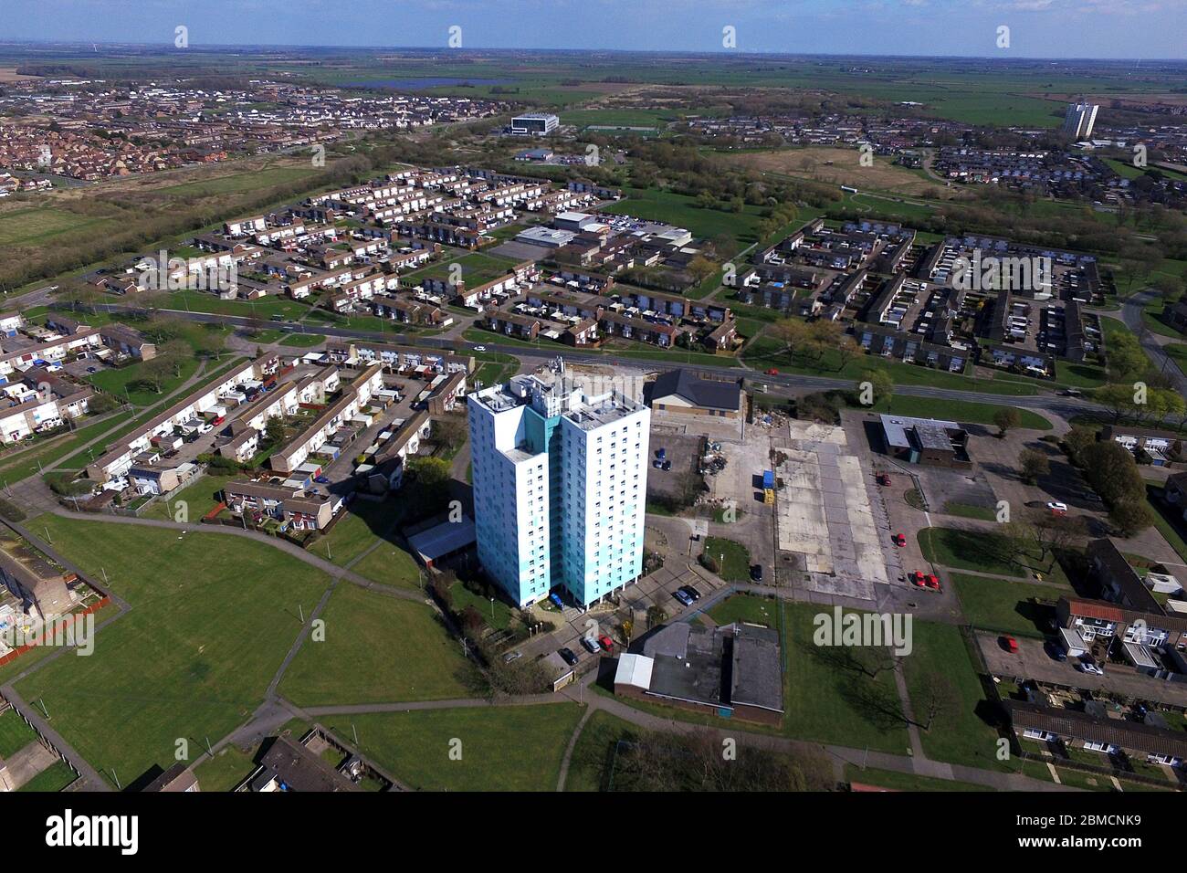 Aerial view of Bransholme, Hull Stock Photo Alamy