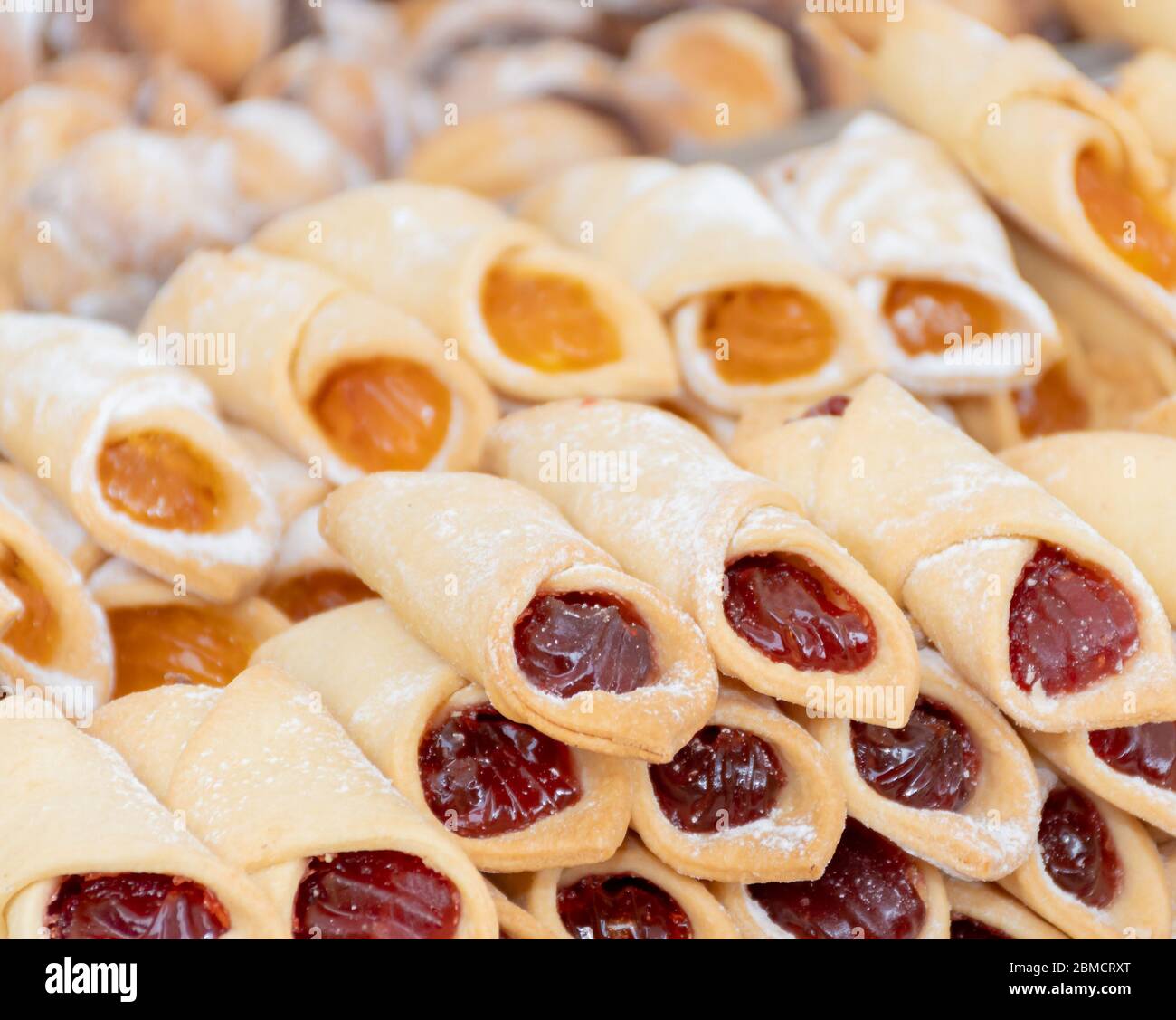 Cornuelle Traditional vanilla biscuits sweet dessert delights, pastry. Crescent ...