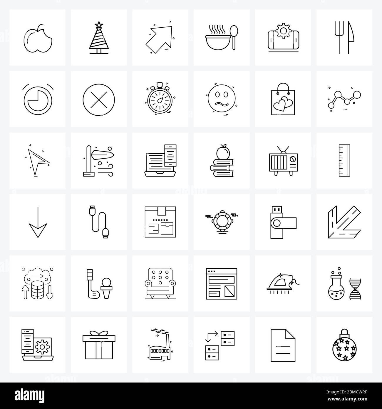 36 Universal Icons Pixel Perfect Symbols of configuration, food, arrow ...