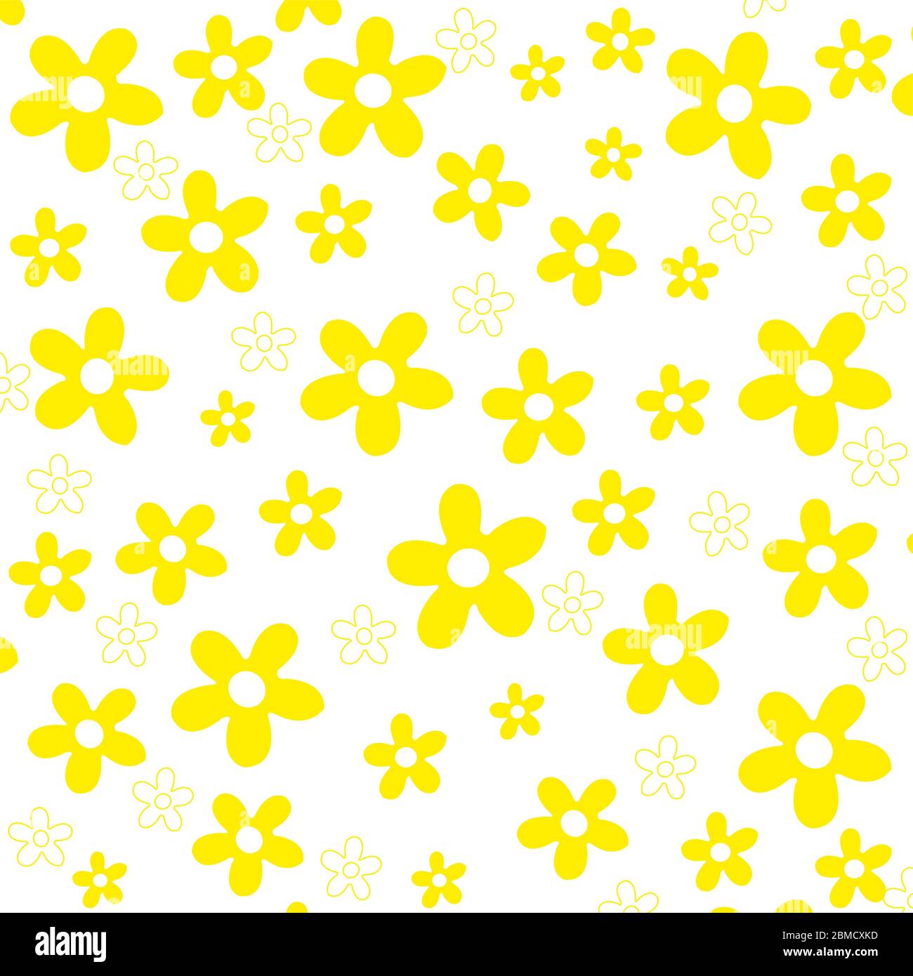 yellow seamless flower vector background Stock Vector Image & Art - Alamy