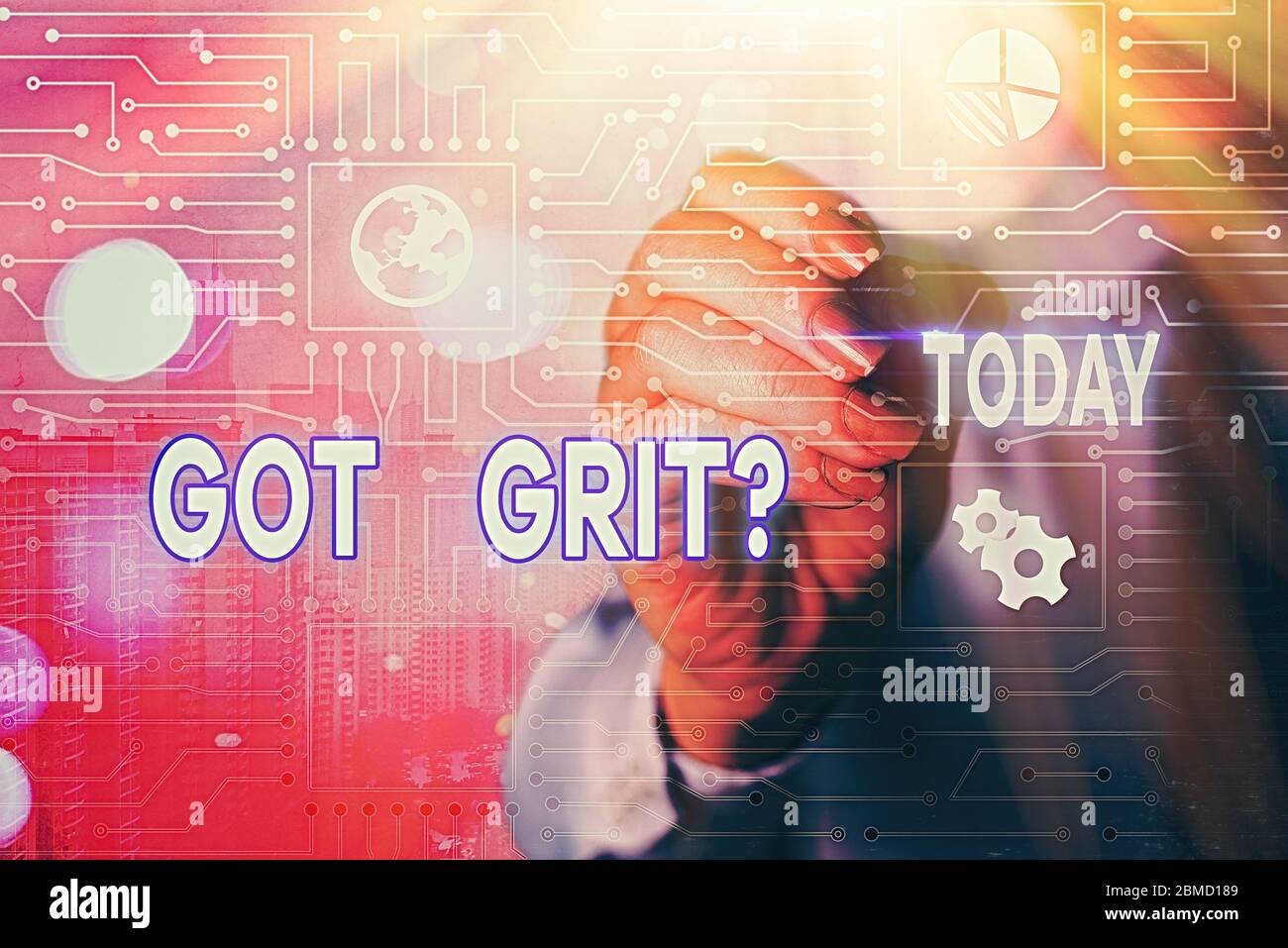 Word writing text Got Grit Question. Business photo showcasing A hardwork with perseverance towards the desired goal Stock Photo