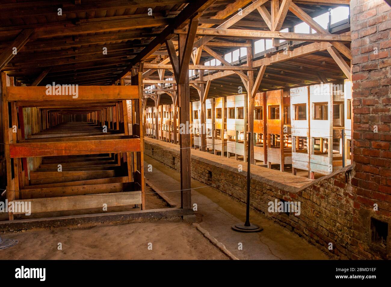 Interior of the wooden barracks at the Birkenau concentration camp which  was operated by Nazi Germany in occupied Poland during World War II and the  H Stock Photo - Alamy