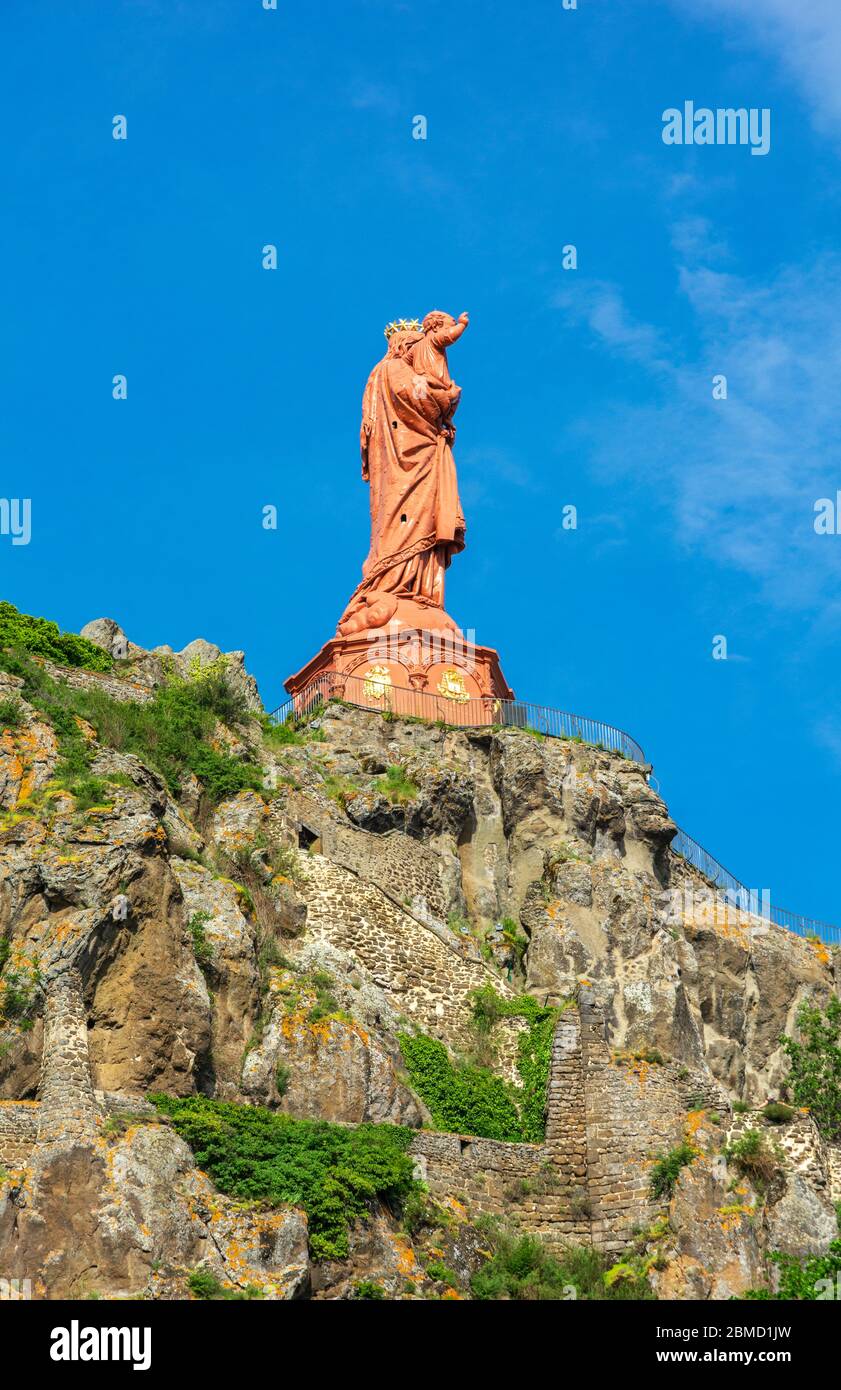 France, Le PuyenVelay, Statue of NotreDame de France, circa mid 19C