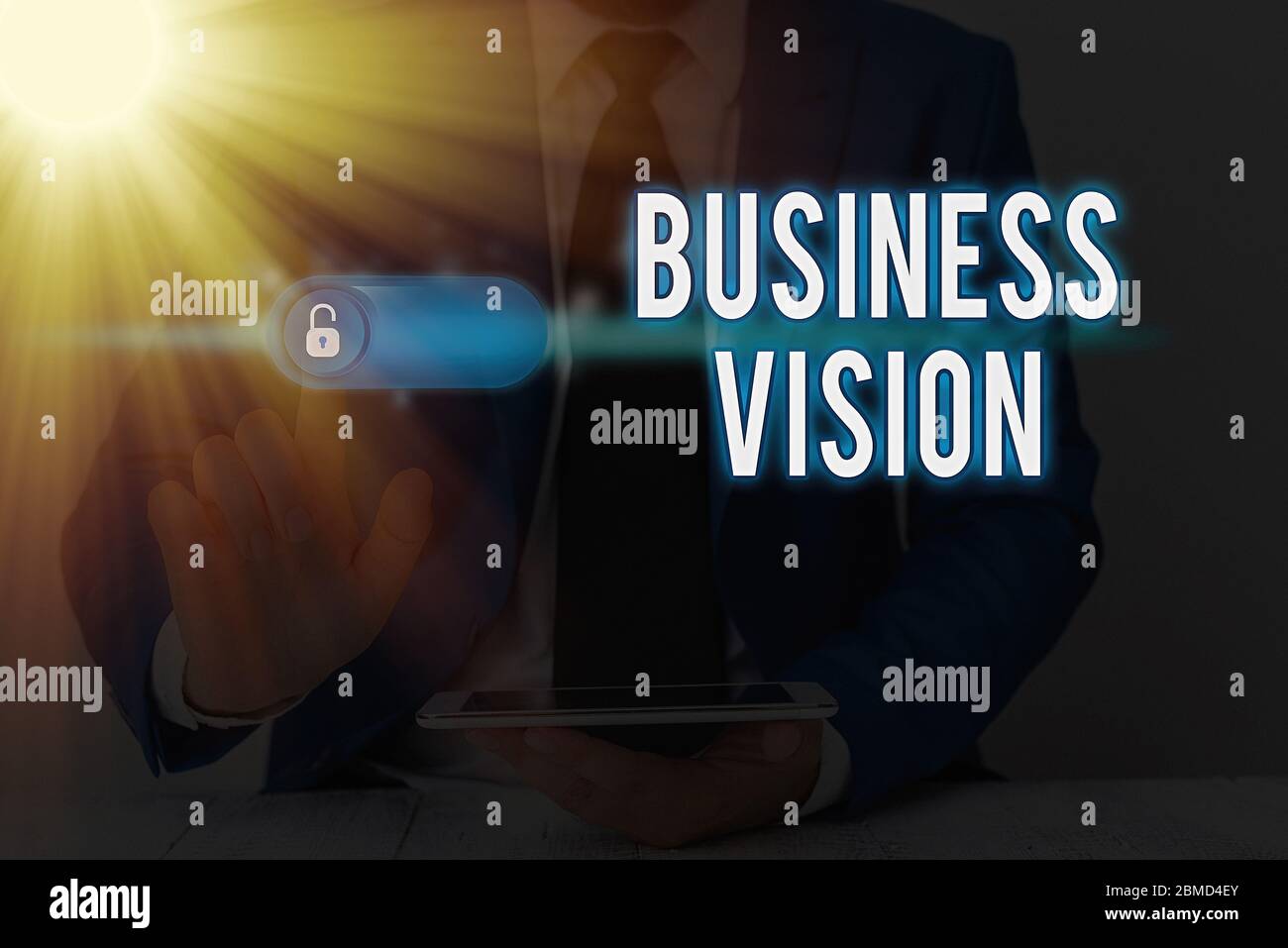 Writing note showing Business Vision. Business concept for grow your ...
