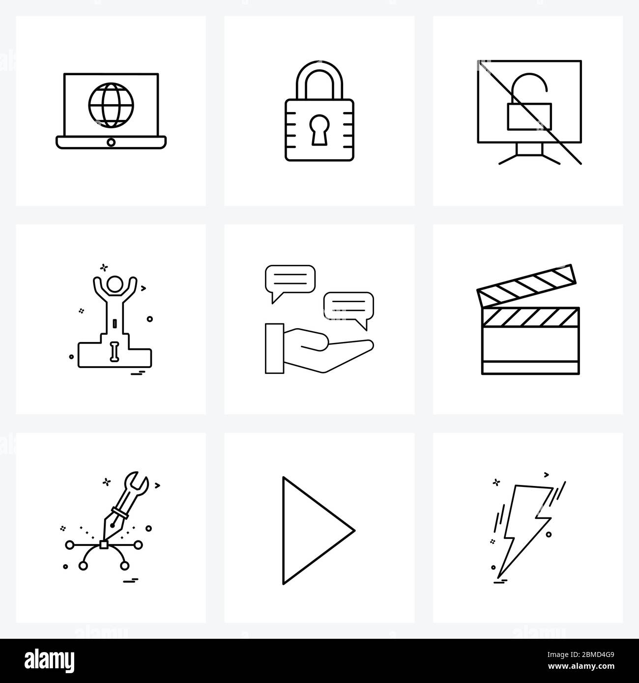 9 positions Stock Vector Images - Alamy
