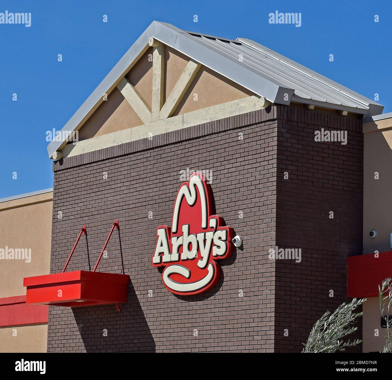 Arby's fast food restaurant sign, California Stock Photo - Alamy
