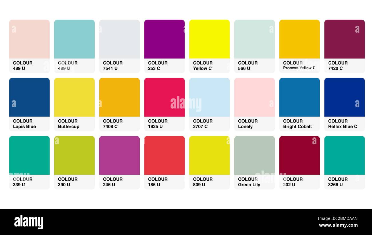 Colour Palette Catalog Samples Vector in RGB Stock Vector Image & Art -  Alamy