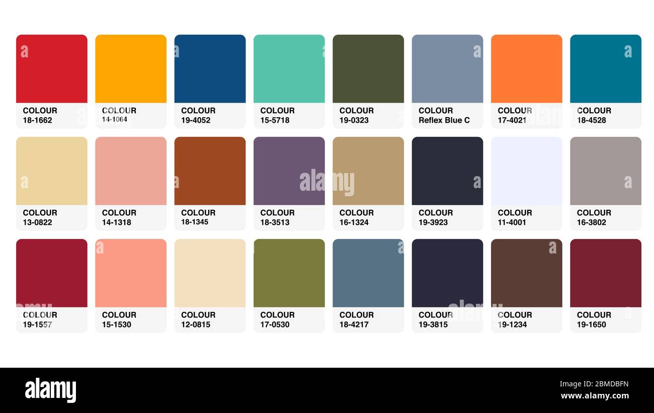 Colour Palette Catalog Samples Vector in RGB Stock Vector Image & Art