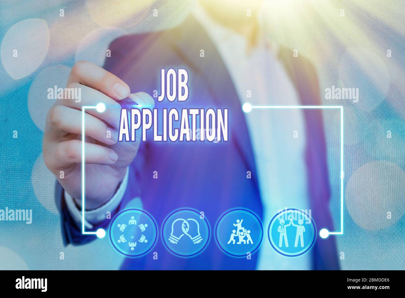 Text sign showing Job Application. Business photo text The standard ...