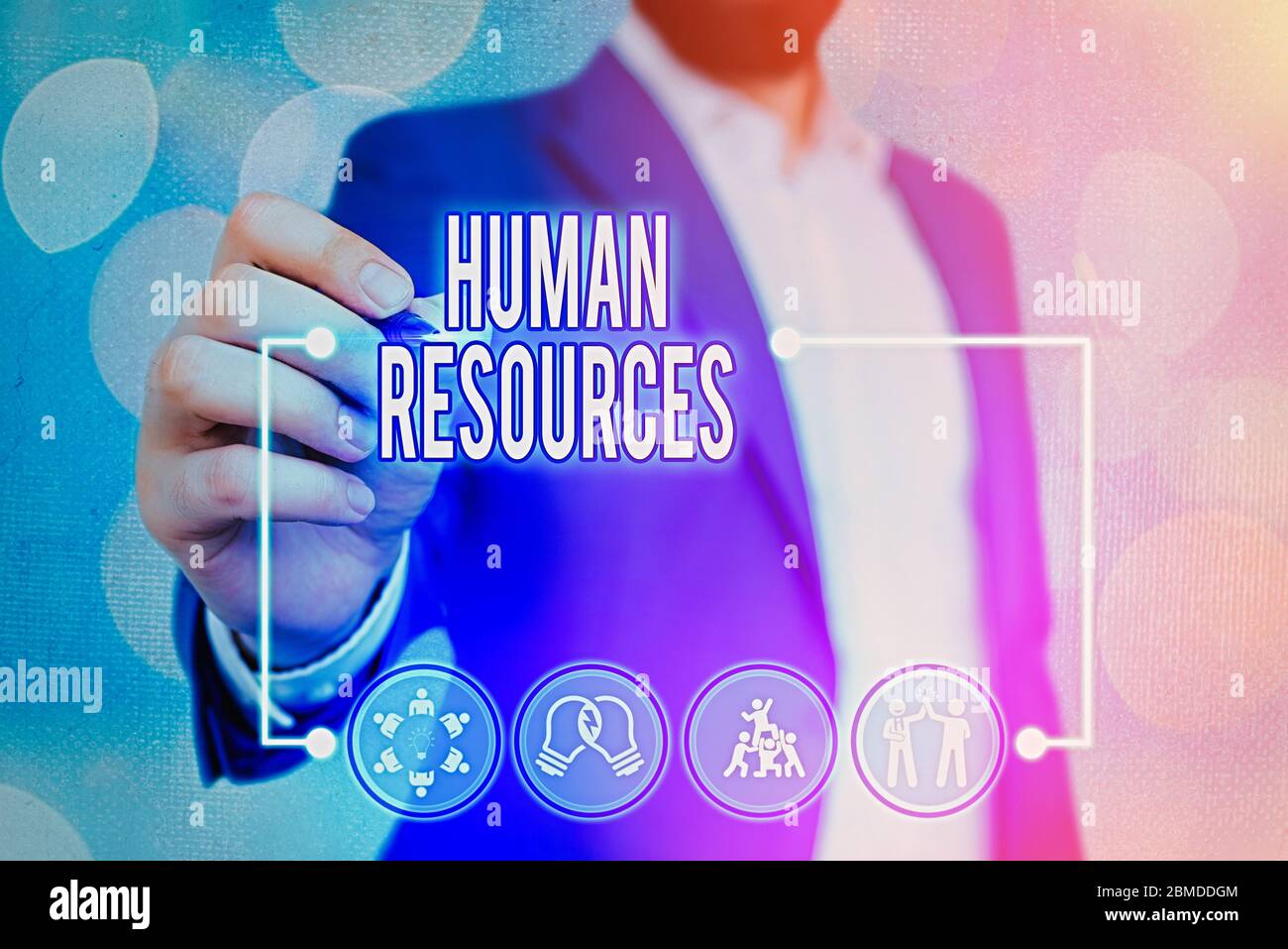 Text sign showing Human Resources. Business photo text The showing who ...
