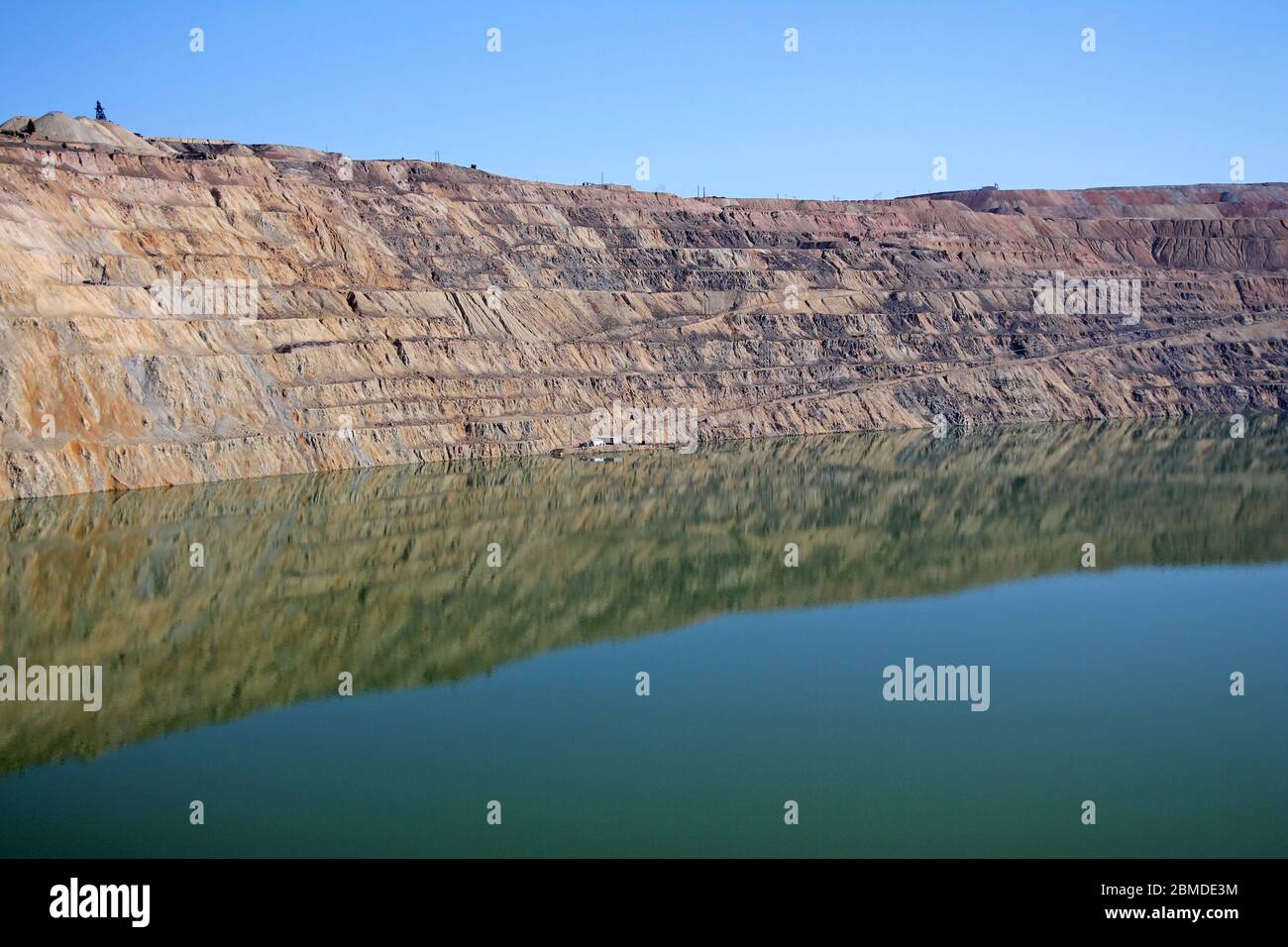 View of Berkeley Pit in Butte in Montana Stock Photo