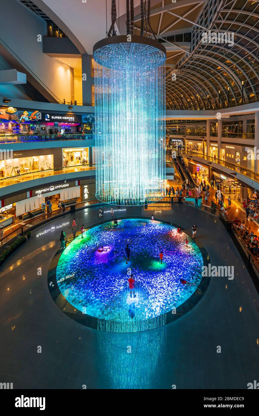 Light show at the Shoppes at Marina Bay Sands, Singapore, Republic of