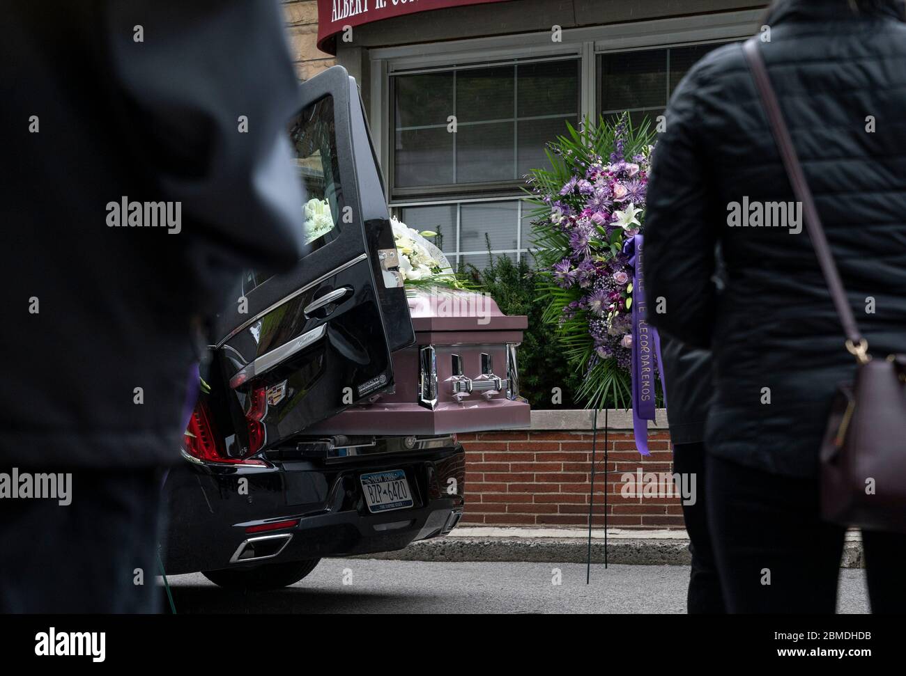 New York, NY May 8, 2020 Family members and friends pay tribute to
