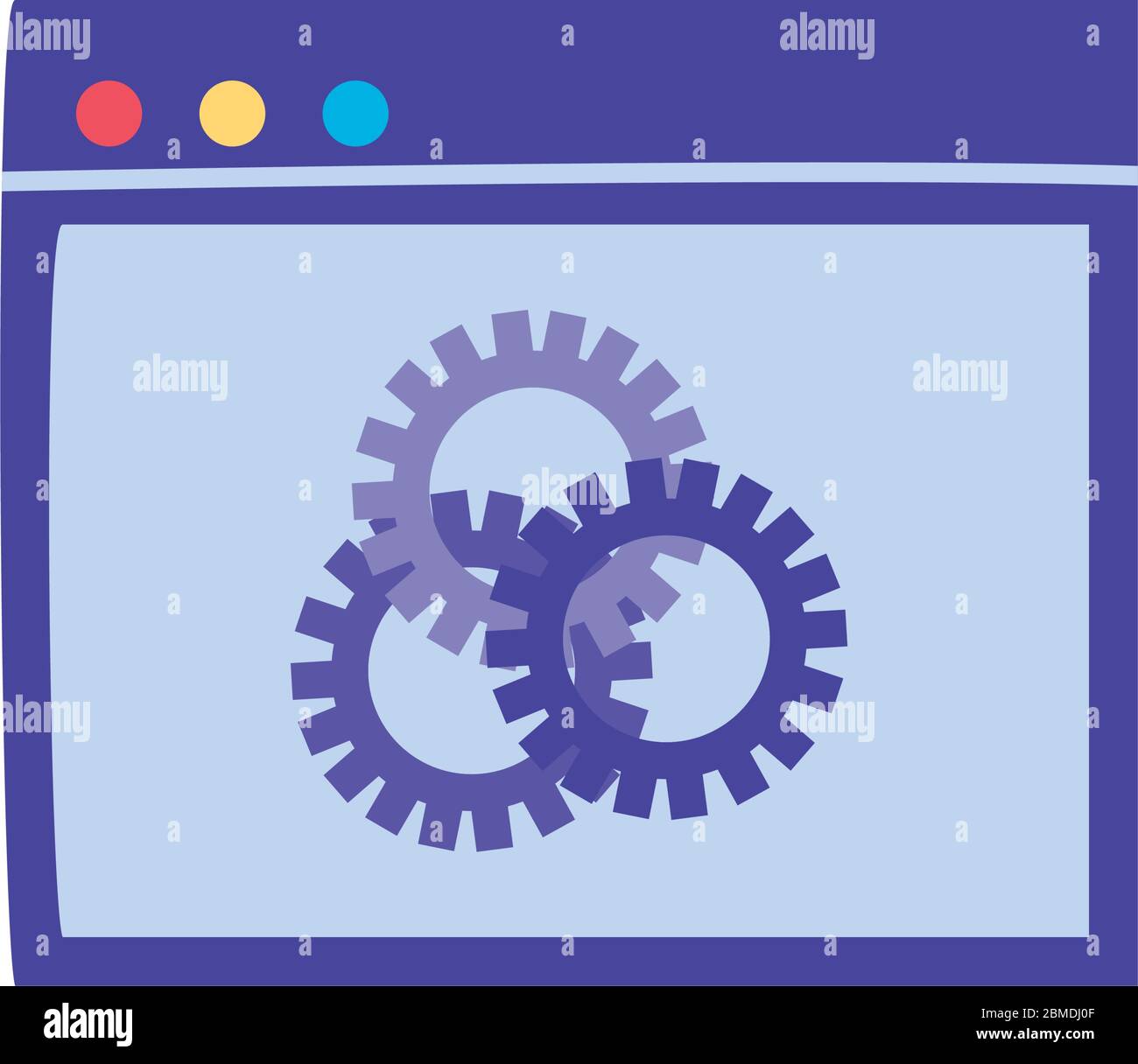 Website page flat style icon design, Technology internet media layout ...