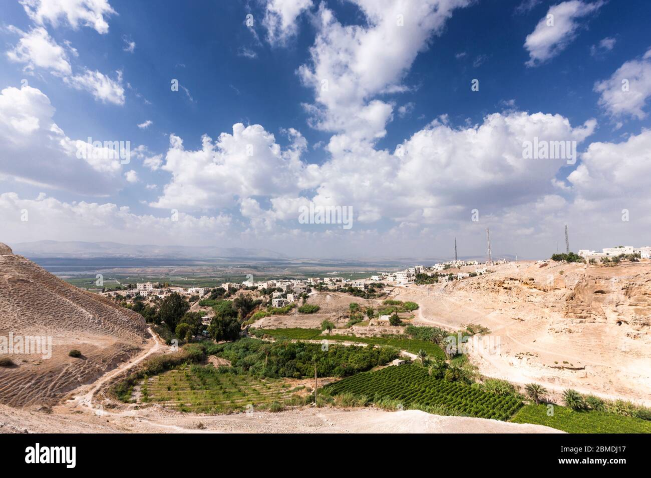 Agricultural farm near Pella Ruins, Jordan valley,Tabqet Fahel, Tabaqat Fahl, Irbit, Irbid governorate, Jordan, middle east, Asia Stock Photo
