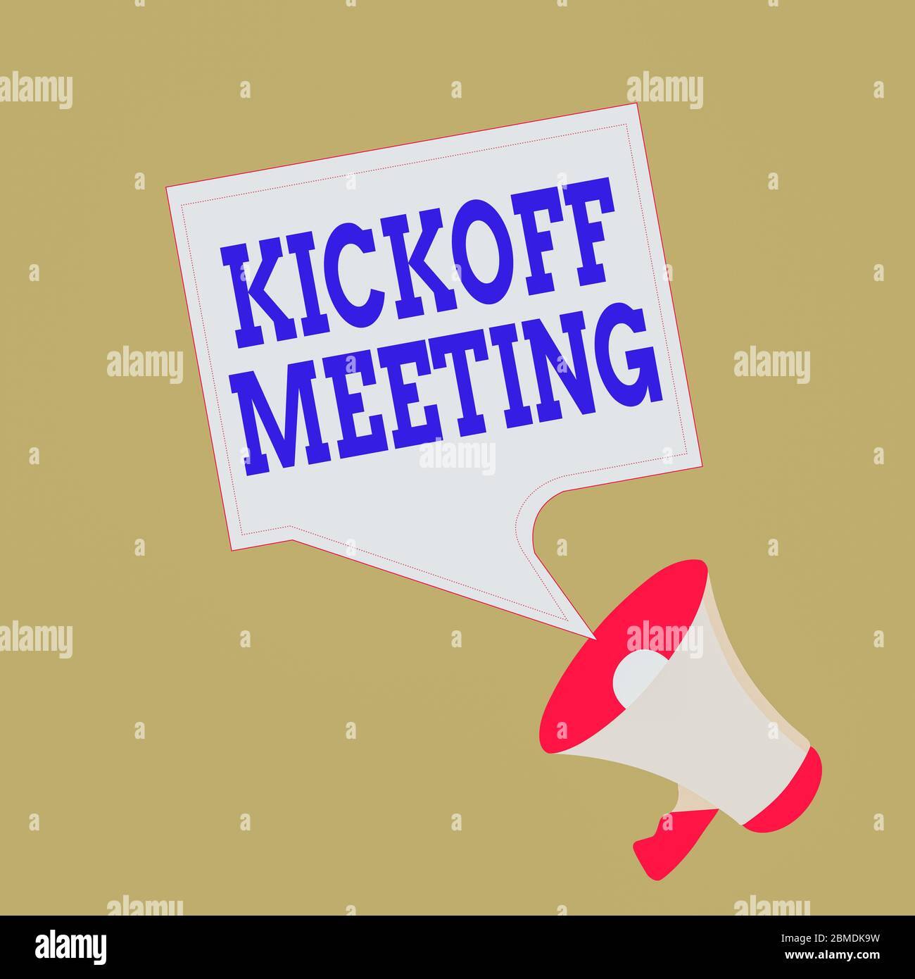 Conceptual hand writing showing Kickoff Meeting. Business photo text  Special discussion on the legalities involved in the project Young long  hair woman holding blank square announcement design. Stock Illustration by  ©artursz #277037702